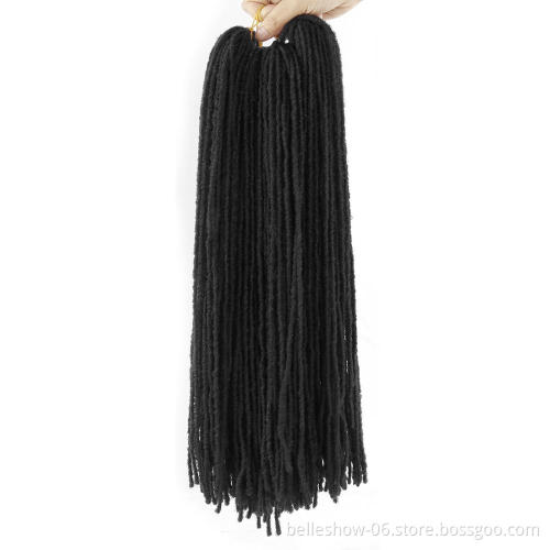 Hot sell 18inch Goddess Locs Crochet Braids Crochet Hair Extensions Faux Locs Straight faux dreadlock